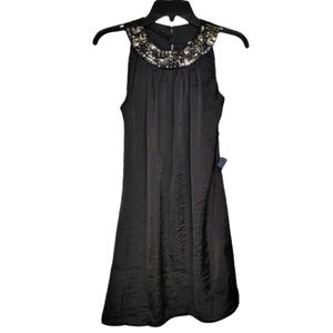 Wish Collection Jeweled Neckline Sleeveless Dress